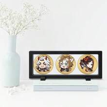ディスプレイケース 缶バッジ ディスプレイスタンド 缶バッジケース 展示ホルダー 台座付き 収納ケース 収納 缶バッジ グッズ アクリルキーホルダー ネックレス ジュエリー 飾り物 置物 展示 防湿 抗酸化 酸化防止 標本 8個セット 固定テープ付き ホワイト 7*7cm八つ - ブラック 9*23cm三つ - チェックする 3