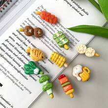 Kẹp tóc mái hình xiên rau củ, kẹp tóc mái giả đồ nướng ngộ nghĩnh, phụ kiện tóc dễ thương. - A - Xem 5