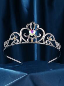 Vương miện ngọc trai bạc kiểu Công chúa Diana, vương miện cô dâu đính đá, phụ kiện dự tiệc sinh nhật, dạ hội. - màu bạc - Xem 4