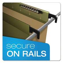 Pendaflex SureHook - Carpetas para colgar reforzadas tamaño carta color verde estándar 20 por caja 6152 1/5 - Verde estándar - Ver 3