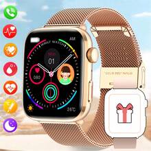 GUHUAVMI 2025 New Smart Watch Series 10, 1.85" High-Definition Full-Fit Touch Screen, Heart Rate/Sleep Monitoring, Wireless Call/Dial, Multiple Sports Modes, Customizable Wallpaper, Unisex Fitness Tracking Smart Watch - Gold - View 16