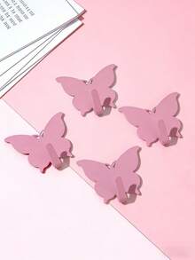 4/8/16/20 Peças Ganchos Decorativos de Parede em Formato de Borboleta Rosa para Berçário, Decoração de Parede para Quarto Infantil, Quarto, Sala de Estar, Organizador Elegante, Presente de Páscoa - Multicolorido - Visão 9