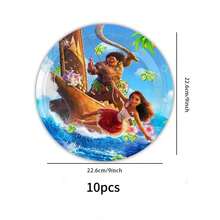 50 Pieces/ Themed Party Tableware Set, Suitable For 10 People, Disposable Tableware For Birthday Parties, Including Plates, Cups, And Napkins. Festive Decoration, Suitable For Camping, Picnics, Backyard Barbecues, Holiday Parties Venue Decoration, And Also An Ideal Gift For Fans. - Multicolor - View 9