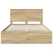 vidaXL Bettrahmen Sonoma 160 X 200 Cm Massives Kiefernholz - Tabac - Voir 7
