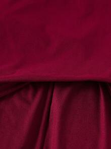 Bộ 2 món cho bé trai, áo không tay in hình khủng long và quần short màu đỏ rượu vang, thích hợp mặc mùa hè. - Màu Đỏ Sâu - Xem 5