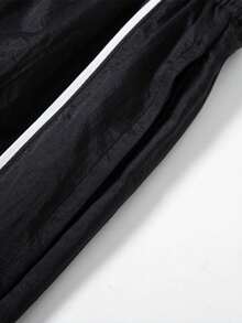 Men's Sports Long Pants, Spring Autumn Summer Jogging Pants, Side Pockets, Drawstring Waist, Suitable For Outdoor Sports, Running, Fitness, Daily Casual Wear - Black - View 5
