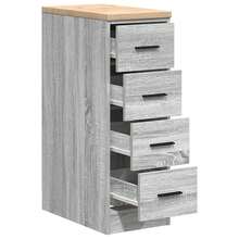 vidaXL Garagen-Aufbewahrungsschrank Grau Sonoma Massivholz Kiefer - Gris - Voir 5