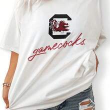 Vintage 90s South Carolina Games Cotton Tee Retro College Fan Shirt S-4XLJpg - 白色 - 查看 1