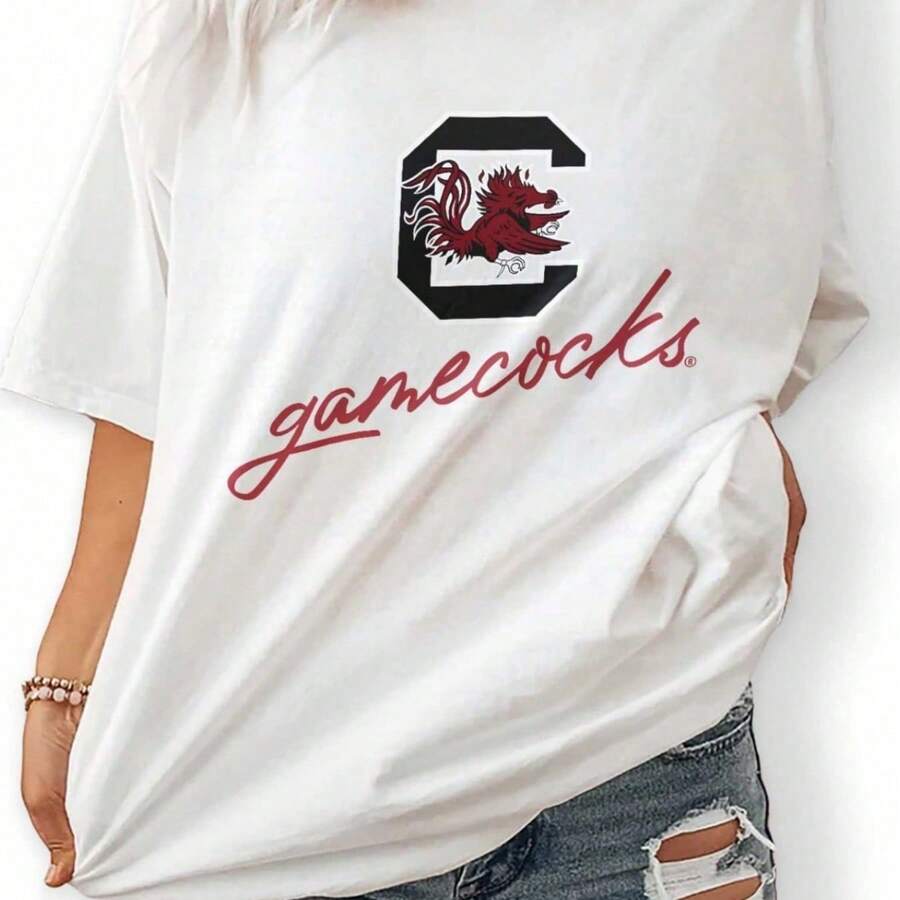Vintage 90s South Carolina Games Cotton Tee Retro College Fan Shirt S-4XLJpg - 白色 - 查看 1