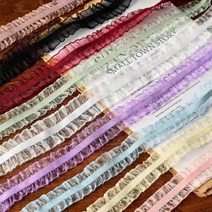 5 Tamaños de Encaje Volante Multicolor, Accesorio DIY para Ropa de Muñeca, Decoración para Dobladillo y Puño de Falda - Ribete de encaje - Ver 1