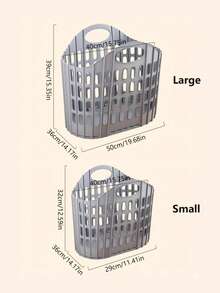 1 pieza Cesta de lavandería plegable clásica - Cesta de almacenamiento de ropa sucia de plástico apilable, adecuada para la organización del baño y el dormitorio, disponible en varios colores - Multicolor - View 10