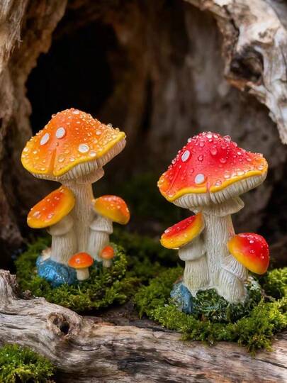 Healing Forest Mushroom Decor - Add Fun To Your Garden, Planter, Desktop Or Nightstand, Transforming Your Daily Life Into A Moment Of Natural Healing. It Gently Reminds You To Slow Down, Take A Deep Breath, And Find Happiness In The Little Things In Life.