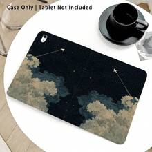 1个带笔槽的翻盖式平板电脑保护套，兼容三星A9/A9+/S9/S9FE/A11/A11+/S11/S10 FE/S10 FE+/S10 Lite、A16 2025、Air 11/13、M3 2025、Mini 7 A17、Pro 2024、Air 11/13、M2 2024、Pro 11/13、M4 2024、Pro 12.9、7/8/9代、10.2、10代、10.9、Air 4/5/6/7/8、10.9、Pro 11、4/5/6代、Mini 6、SE 11、荣耀、Matepad SE 11，图案为飞机、星空和飞行图案。 - 彩色 - 查看 5