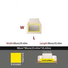 1pc Chenille Sofa Cushion - Skin-Friendly, Pet-Friendly, Machine Washable, Fits 1-4 Seater Sofa - Khaki - View 15