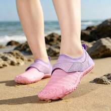 Unisex Slip-On Outdoor Shoes, Lightweight Soft Sole Breathable Mesh Sneakers - Mauve Purple - View 3