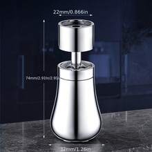 New Swivel Kitchen Faucet Extension, Stainless Steel Dual-Function Cold & Hot Water Sink Faucet Extender, 360° Rotation Splash-Proof Faucet Extender - Kitchen Extender - View 5