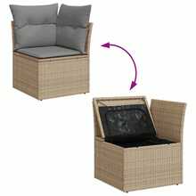 vidaXL Set da tavolo e sedie da esterno - Beige - Visualizzare 8