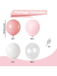 30/60pcs Dusty Pink Balloons 12 Inch Blush Pastel Light Baby Pink And White Latex Party Balloon With Clear Balloons For Women Girls Boho Birthday Wedding Bridal Shower Anniversary Party Decoration, Mother's Day, Teacher Appreciation Gifts - Multicolor - View 8