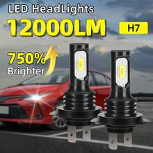 2颗6000K H4/9003 H7 H11 9005/HB3 9006/HB4 881超亮50W 12000LM LED汽车雾灯灯泡，即插即用，亮度比卤素灯高750%，IP68防水，航空铝合金外壳，1:1精准光束模式 - V2 - 查看 10