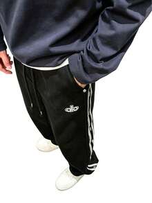 Alo Yoga Side-Strap Straight-Leg Sweatpants, Loose-Fitting Wide-Leg Unisex Sports Pants, Casual Fitness Pants - Xem 5