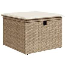 vidaXL Garten-Sofa-Set 8 Pcs Beige Poly-Rattan - Beige - Übersicht 7