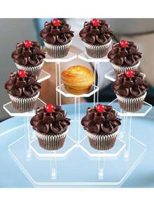 Transparent Acrylic Cake Stand, Wedding Party Birthday Dessert Display Holder, Baking Rack - Clear - View 1