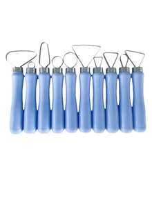 10Pcs Multicolored Handle Pottery Clay Cutter Set Sculpting Trimming Scraping Art Tools - Multicolor - View 9