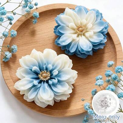 Khuôn silicon hình hoa cúc La Mã, khuôn silicon 3D hình hoa dùng cho các hoạt động thủ công DIY, làm xà phòng, làm nến - Bền và dễ sử dụng.
