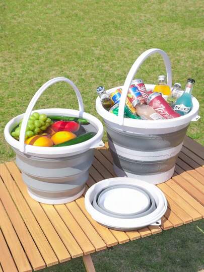 Xô gấp gọn di động ngoài trời, làm bằng chất liệu PP dày dặn với tay cầm và đáy chắc chắn. Thích hợp để rửa rau củ quả, làm lạnh bia và đồ uống, và dùng làm xô đựng nước hoặc xô trộn mồi câu cá. Cũng có thể sử dụng hàng ngày như trữ nước trong xe hơi, dọn dẹp ký túc xá và rửa xe. Khi gấp lại chỉ dày vài centimet, tiết kiệm không gian khi cất giữ và mang theo.