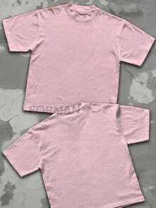 Soft Casual Cotton Loded Diper World Tour Double-Sided Print Unisex Crewneck Short Sleeve T-Shirt, Loose Summer Rock Graphic Tee For Men And Women - Pink 2 - 查看 5