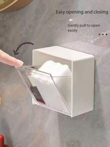 4/2/1 pieza Soporte de pared para hisopos de algodón, organizador de cosméticos, organizador de joyas, estante de almacenamiento de plástico, para organizar y almacenar hisopos de algodón, hilo dental, lazos para el cabello, pinzas para el cabello, almohadillas de algodón, borlas de polvo, etc., adecuado para el hogar, dormitorio, lugares comerciales, baño, decoración de la habitación, caja de almacenamiento con tapa abatible, caja de almacenamiento de baño, almohadillas de algodón para el hogar, hisopos de algodón, accesorios para el cabello, organizador de lápices labiales adecuado como regalo o favor de fiesta. También como un regalo de Navidad. - Multicolor - Ver 8