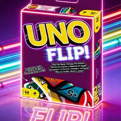 1set Flip! Game Family Fun Entertainment Board Game Fun Poker Toy Gift Box Card Game Birthday Gift, New Year Gift, Valentine's Day Gift, Easter Gift(Random Style)