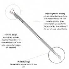 2 pièces Repoussoirs à ongles professionnels en acier inoxydable - Coupe-cuticules et polissoir de précision, conçus pour le retrait des ongles en gel, manche ergonomique, idéal pour la manucure de qualité salon et les outils de technicien des ongles - A - Voir 8