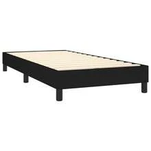 vidaXL Boxspringbett mit Matratze Schwarz 100x200 cm Stoff - Noir - Voir 4