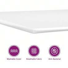vidaXL Boxspringbett Mit LED-Lichtleisten Grau 140 X 200 Cm Stoff - Gris - Voir 11
