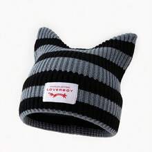 Mũ len tai heo thời trang, giữ ấm dễ thương, unisex, 180g, hai lớp len. - Nhiều màu - Xem 2