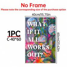 1/6PCS Maximalist Disco Ball Canvas Wall Art Set, Color Inspirational Quote Prints For Room Aesthetics, Optional Frame Wall Decoration, Vibrant Bohemian Minimalist Home Decoration, Room Decoration Supplies, Ideal For Living Rooms, Bedrooms, Offices, Bars, University Dormitories, Daycare Centers, Baby Rooms, Bathrooms, Kitchens, Aesthetic Room Decoration, Retro Disco Gallery Walls, Framed/Unframed Canvas Prints, Home Decoration Supplies - Multicolor - View 35