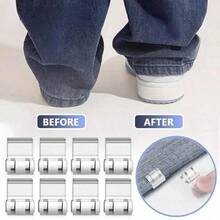 4/8/10 Pieces Use Invisible Fixing Clips To Shorten The Length Of The Pants Legs And Prevent Dragging At The Bottom Of The Legs. The Seamless Buckle Style Pants Leg Closure Device Is Hidden To Avoid Dragging Between The Legs And The Ground. It Is Suitable For Jeans And Pants, Waterproof, Portable, Wear-Resistant, And Reusable - 8 cái - Xem 2