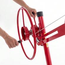 Plasterboard Lifter For Drywall Panels And Ceilings: Max. 68 Kg, Working Height 140-350 Cm, 60-Degree Tilt, Foldable With 3 Locking Wheels For Easy Transport - 紅色 - 查看 10