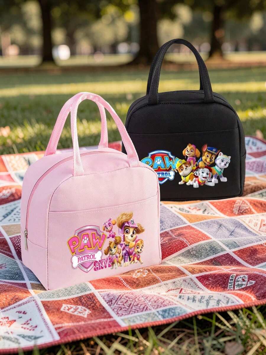 Paw Patrol 1个汪汪队立大功保温午餐包 - 莱德卡通印花便携式铝箔保温手提袋,可重复使用且轻便,带前袋和耐用拉链 - 适用于返校、办公、旅行、野餐和办公室食品储存 - 彩色 - 查看 1