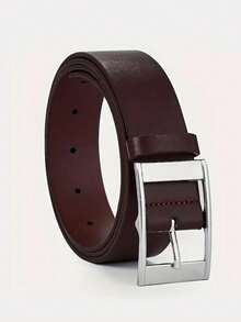 1 pieza Cinturón de piel sintética de moda, con diseño minimalista retro con hebilla de metal, adecuado para uso diario, actividades casuales, fiestas, vacaciones y escuela - Multicolor - Ver 8