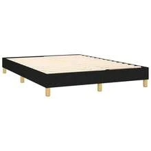 vidaXL Boxspringbett mit Matratze & LED Schwarz 140x190 cm Stoff - Noir - Voir 5