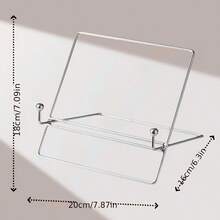 Metal Flat Bracket Desk Slouchy Holder Stand, Iron Art Study Rack, Portable Reading Stand, Ins Style - Silver - View 7