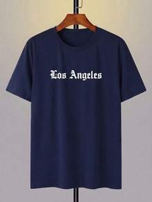 Men's Short-Sleeved T-Shirt With A Round Neck And Simple Design - 白色 - 查看 11