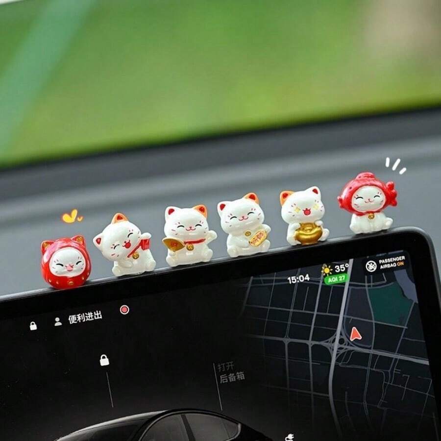 AD Dekorasi Interior Mobil Kucing Melambaikan Tangan yang Lucu, Dekorasi Layar Komputer Dashboard, Dekorasi Stand Display Mobil Terbaru, Dekorasi Beruang Pelangi yang Menggemaskan, Stand Display Layar Komputer Kreatif, Aksesoris Interior Mobil - 6 Kucing Keberuntungan - View 1
