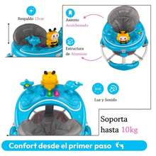 THE BABY SHOP Andadera C/ Tapete Saltarín Abeja Musical Mod Tek-203 - Azul - Ver 5