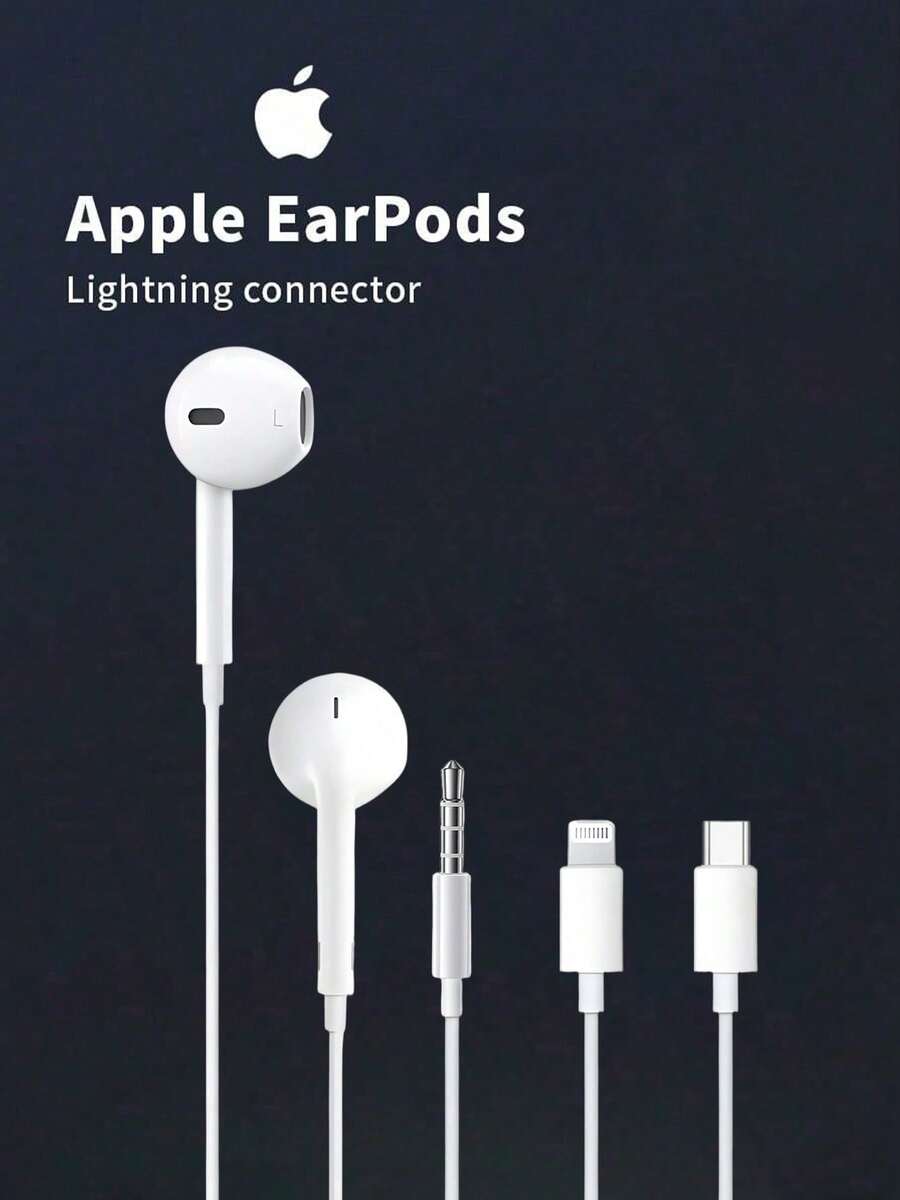 Apple/Apple Original EarPods Wired Headphones USB-C Lightning Connector - View 1