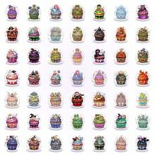 50pcs Creative Cartoon Magic Cake Stickers, Cute Personalized Waterproof Decorative Paper Cake Stickers - 50 Creative Cartoon Magic Cake Stickers - View 5