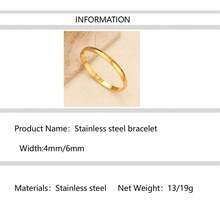 1 st minimalistiskt rostfritt stål, slätt rundat armband med glansigt spänne, lämpligt för kvinnors vardagsbruk - Inre och yttre böjda ytor - Visa 8