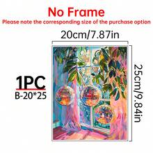 1/6PCS Maximalist Disco Ball Canvas Wall Art Set, Color Inspirational Quote Prints For Room Aesthetics, Optional Frame Wall Decoration, Vibrant Bohemian Minimalist Home Decoration, Room Decoration Supplies, Ideal For Living Rooms, Bedrooms, Offices, Bars, University Dormitories, Daycare Centers, Baby Rooms, Bathrooms, Kitchens, Aesthetic Room Decoration, Retro Disco Gallery Walls, Framed/Unframed Canvas Prints, Home Decoration Supplies - Multicolor - View 12